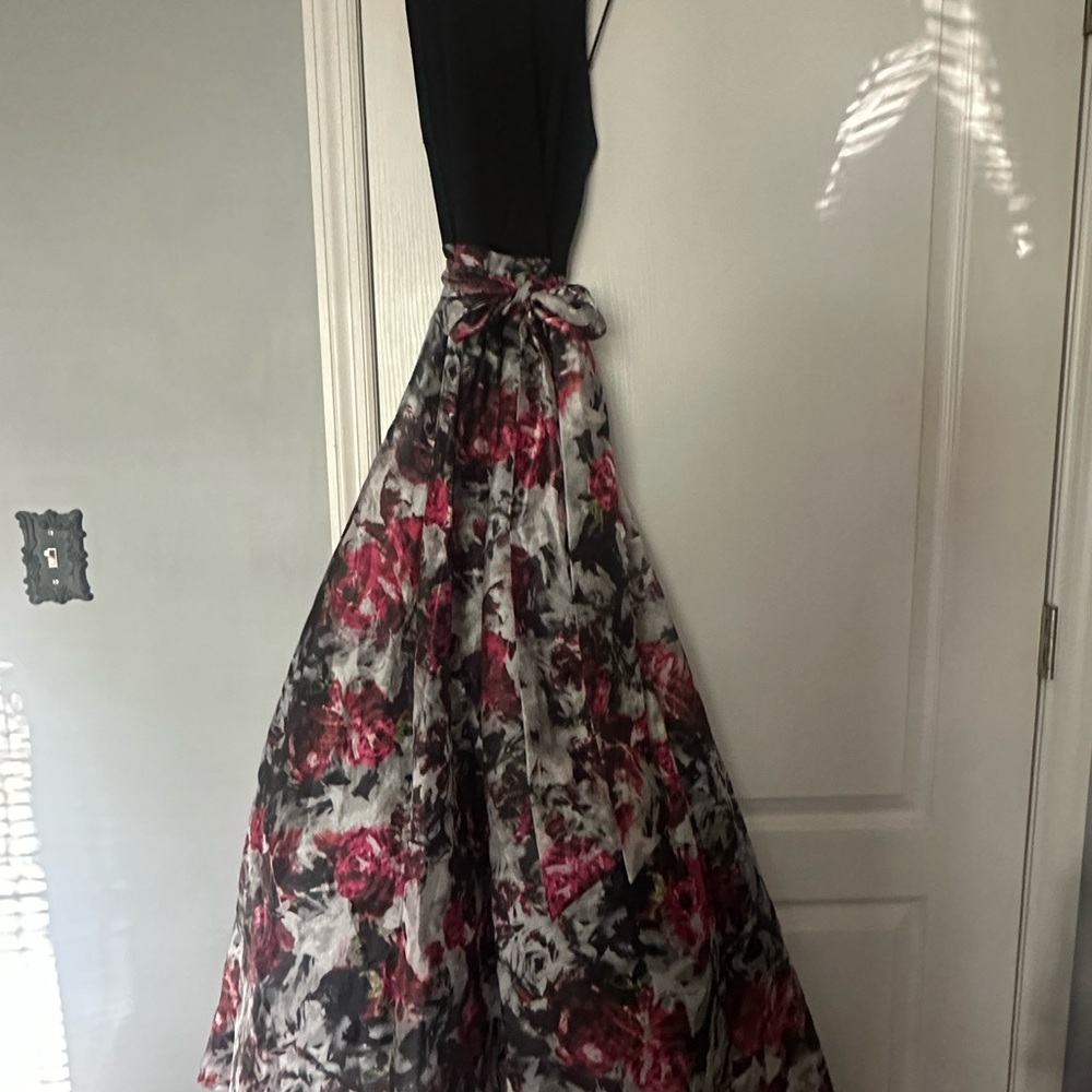 Floral Maxi Dress with Black Top